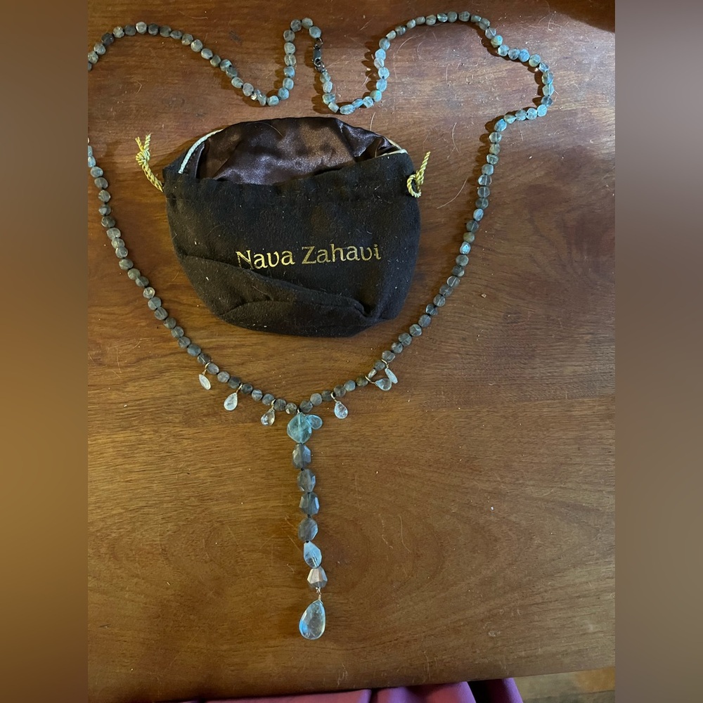 Nava Zahavi blue topaz, aquamarine necklace